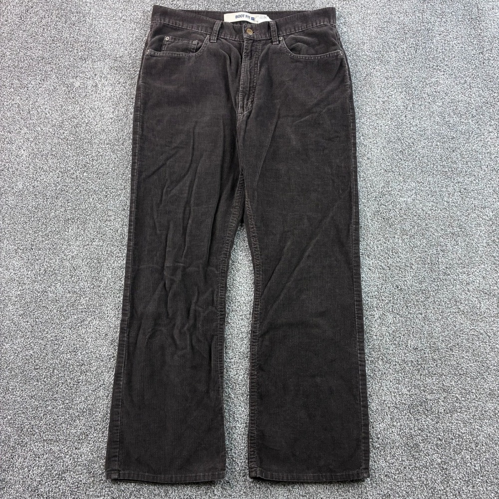 Vintage Gap Corduroy Pants Mens 34x30 Brown Cotton Boot Cut Made in USA